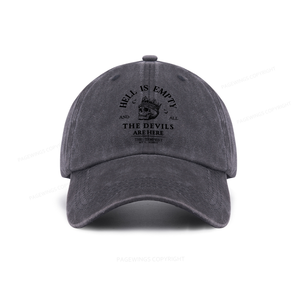 Pagewings Hell Is Empty And All The Devils Are Here Washed Cap