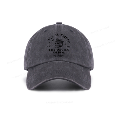 Pagewings Hell Is Empty And All The Devils Are Here Washed Cap