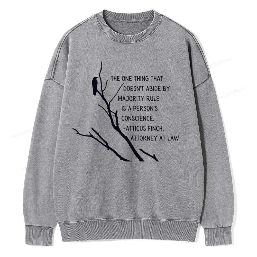 Pagewings To Kill a Mockingbird Unisex Washed Sweatshirt