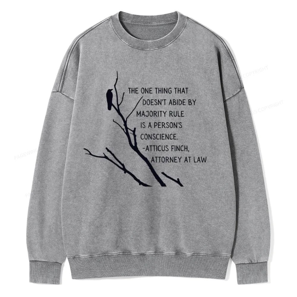 Pagewings To Kill a Mockingbird Unisex Washed Sweatshirt
