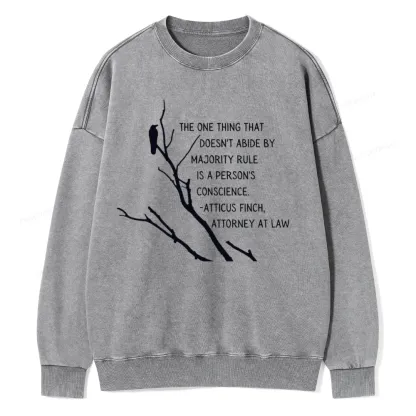 Pagewings To Kill a Mockingbird Unisex Washed Sweatshirt