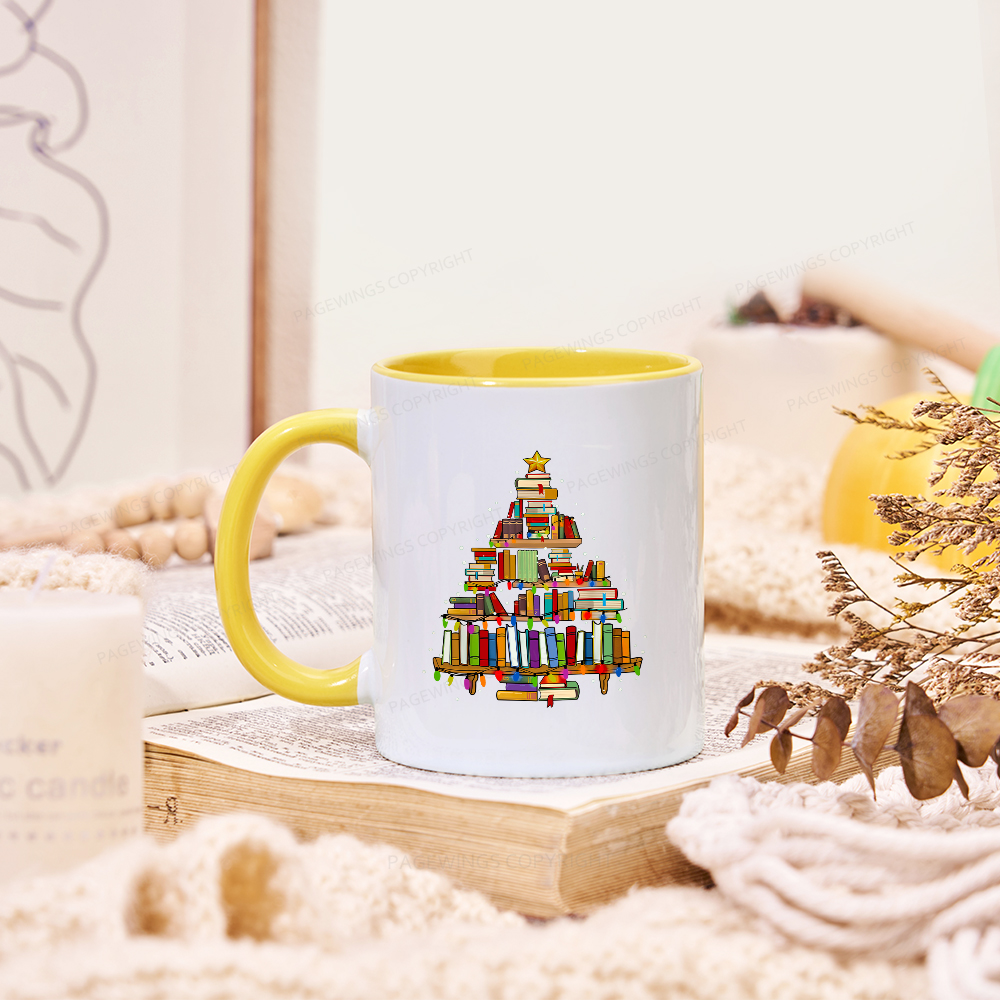 Pagewings Christmas Books Tree Mug