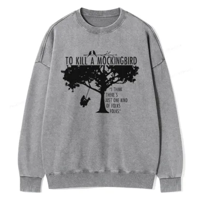 Pagewings To Kill a Mockingbird Unisex Washed Sweatshirt