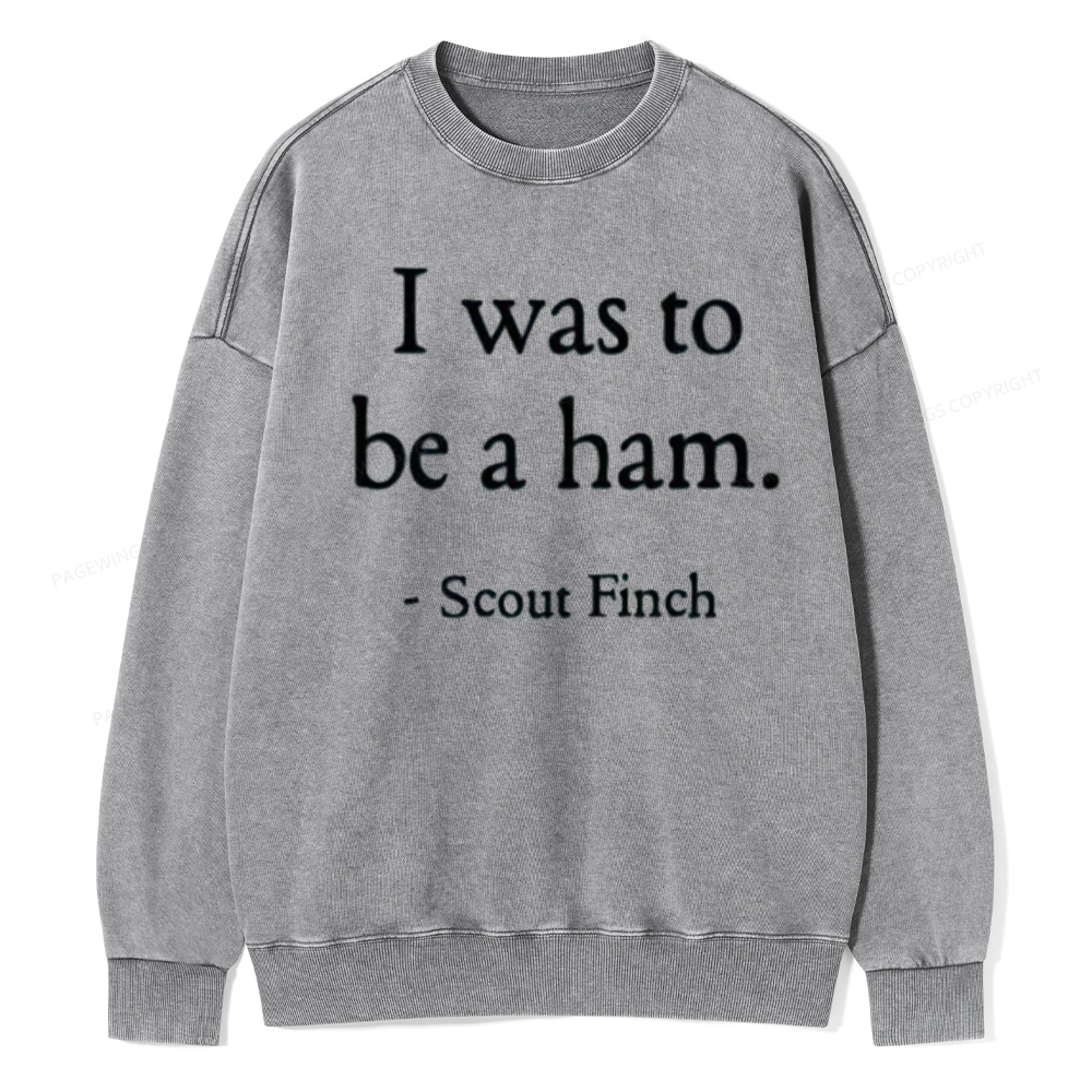 Pagewings I Was To Be A Ham Unisex Washed Sweatshirt