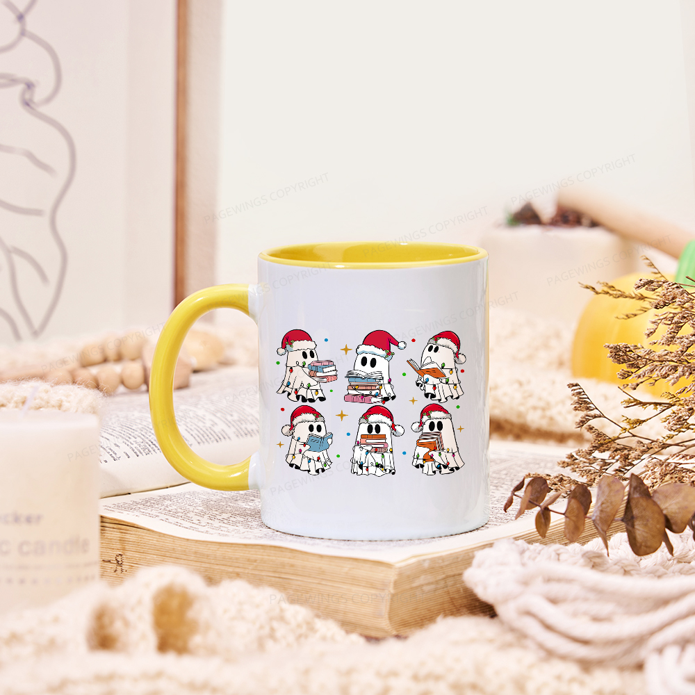 Pagewings Christmas Book Ghost Mug