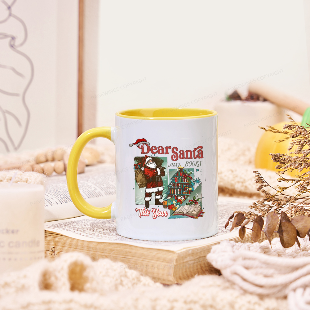 Pagewings Christmas Santa Reader Holiday Mug