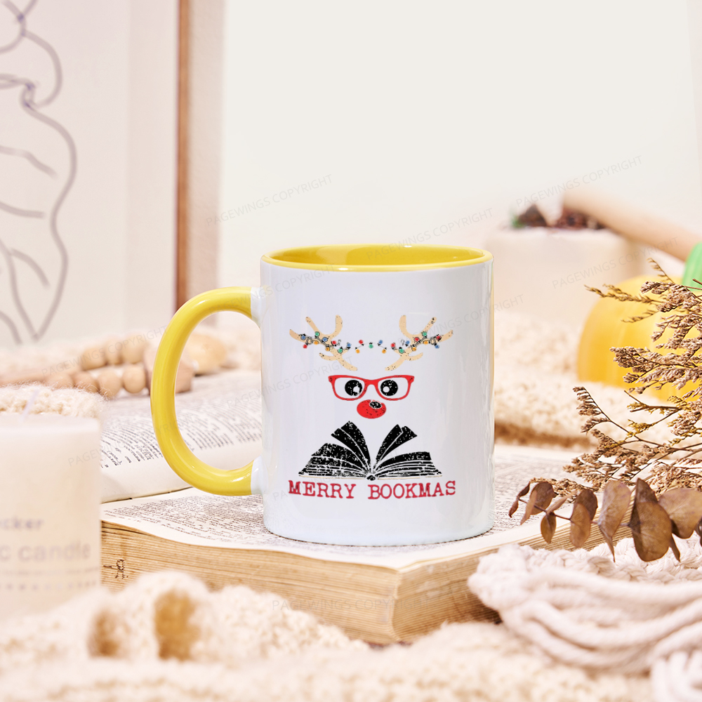 Pagewings Christmas Reindeer Reading Mug