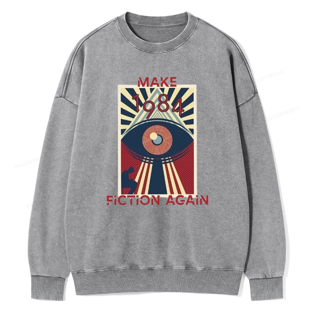 Pagewings Nineteen Eighty-Four Unisex Washed Sweatshirt