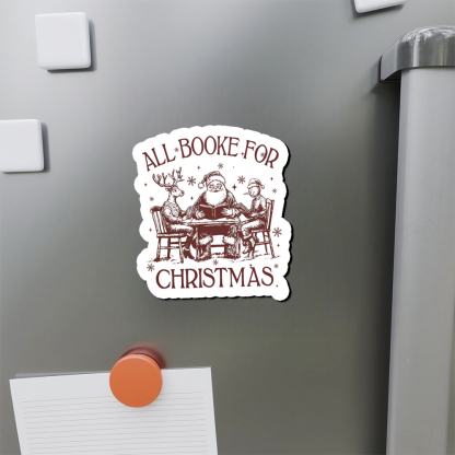 Pagewings Retro All Booked For Christmas Fridge Magnet