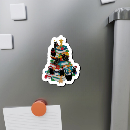 Pagewings Cute Cats Books Christmas Tree Fridge Magnet