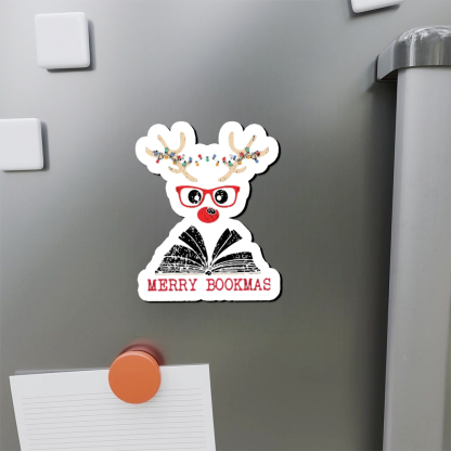 Pagewings Christmas Reindeer Reading Fridge Magnet
