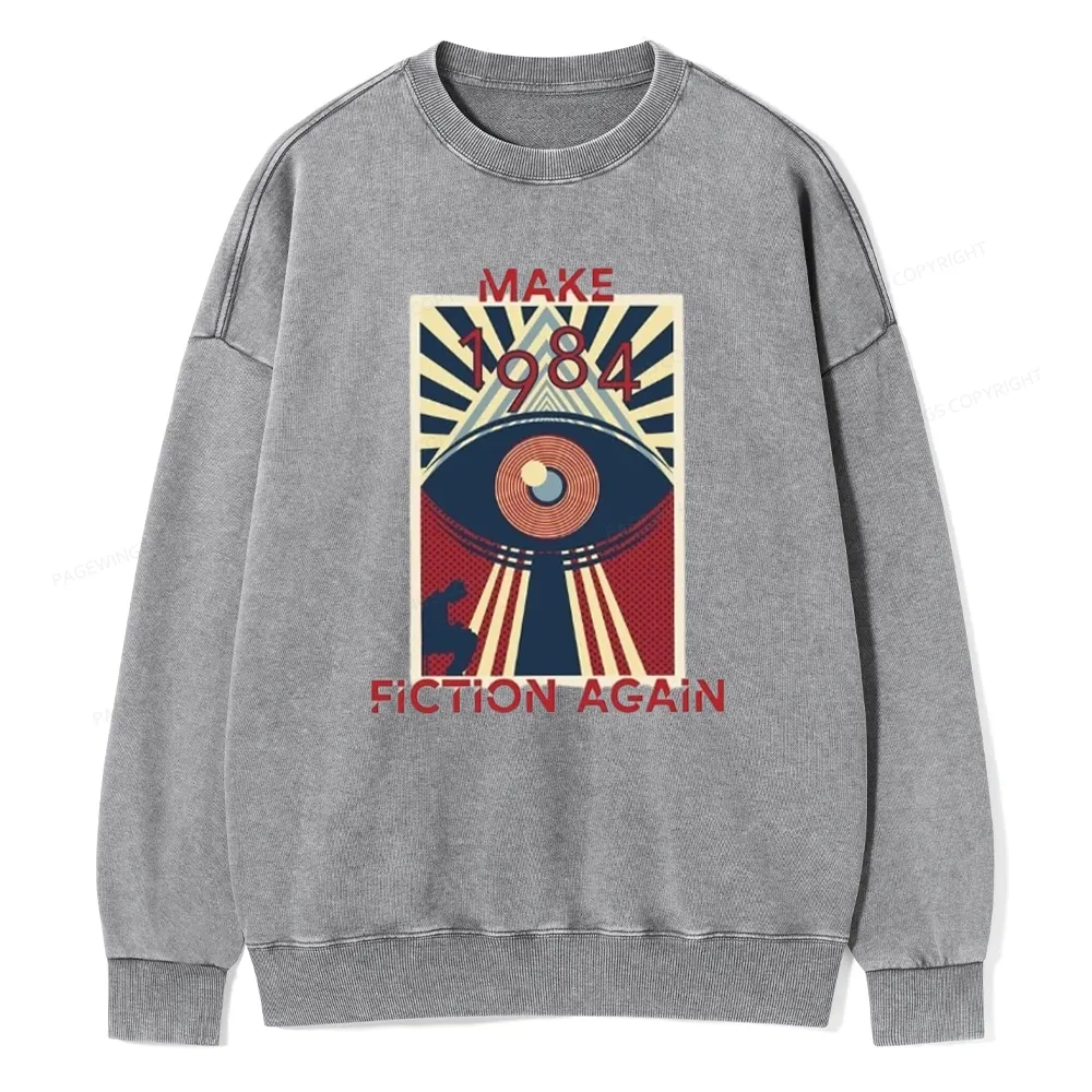 Pagewings Nineteen Eighty-Four Unisex Washed Sweatshirt