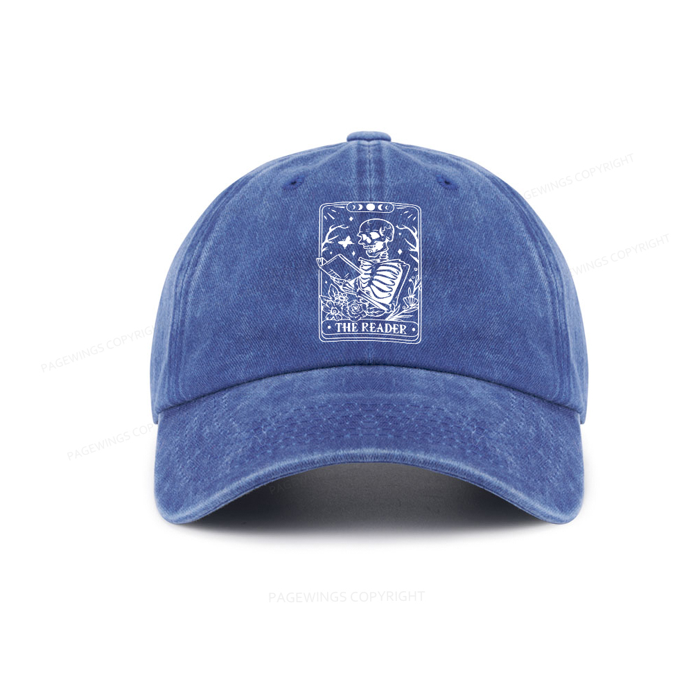 Pagewings Halloween The Reader Tarot Card Washed Cap