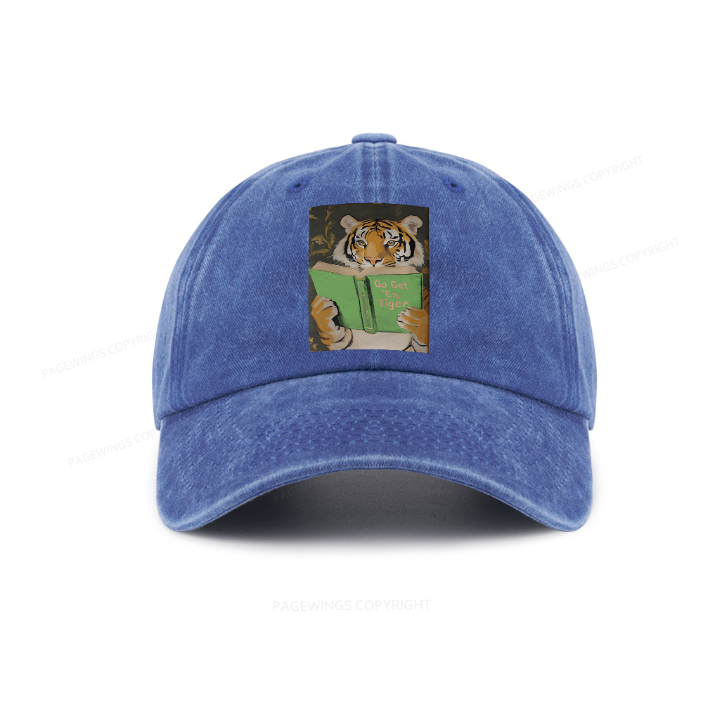 Pagewings Motivational Tiger Washed Cap