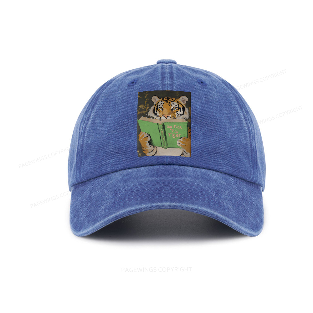 Pagewings Motivational Tiger Washed Cap