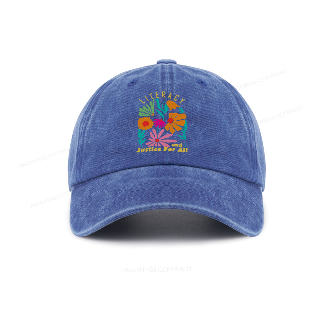 Pagewings Literacy and Justice for All Washed Cap