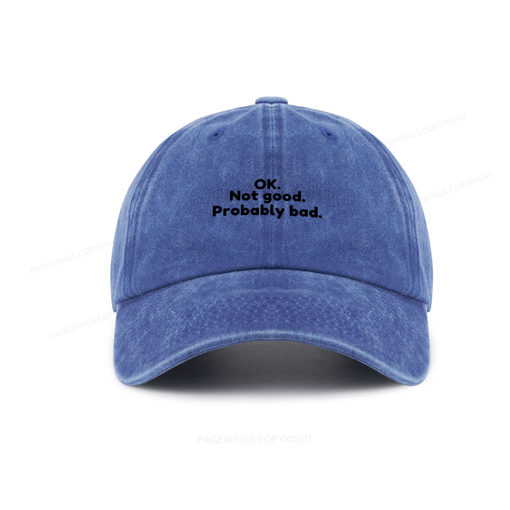 Pagewings Ok Not Good Probably Bad Washed Cap