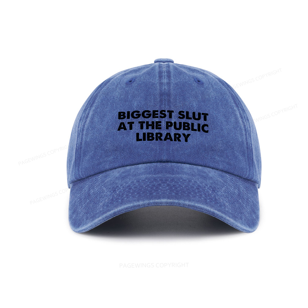 Pagewings Biggest Slut At The Public Library Washed Cap