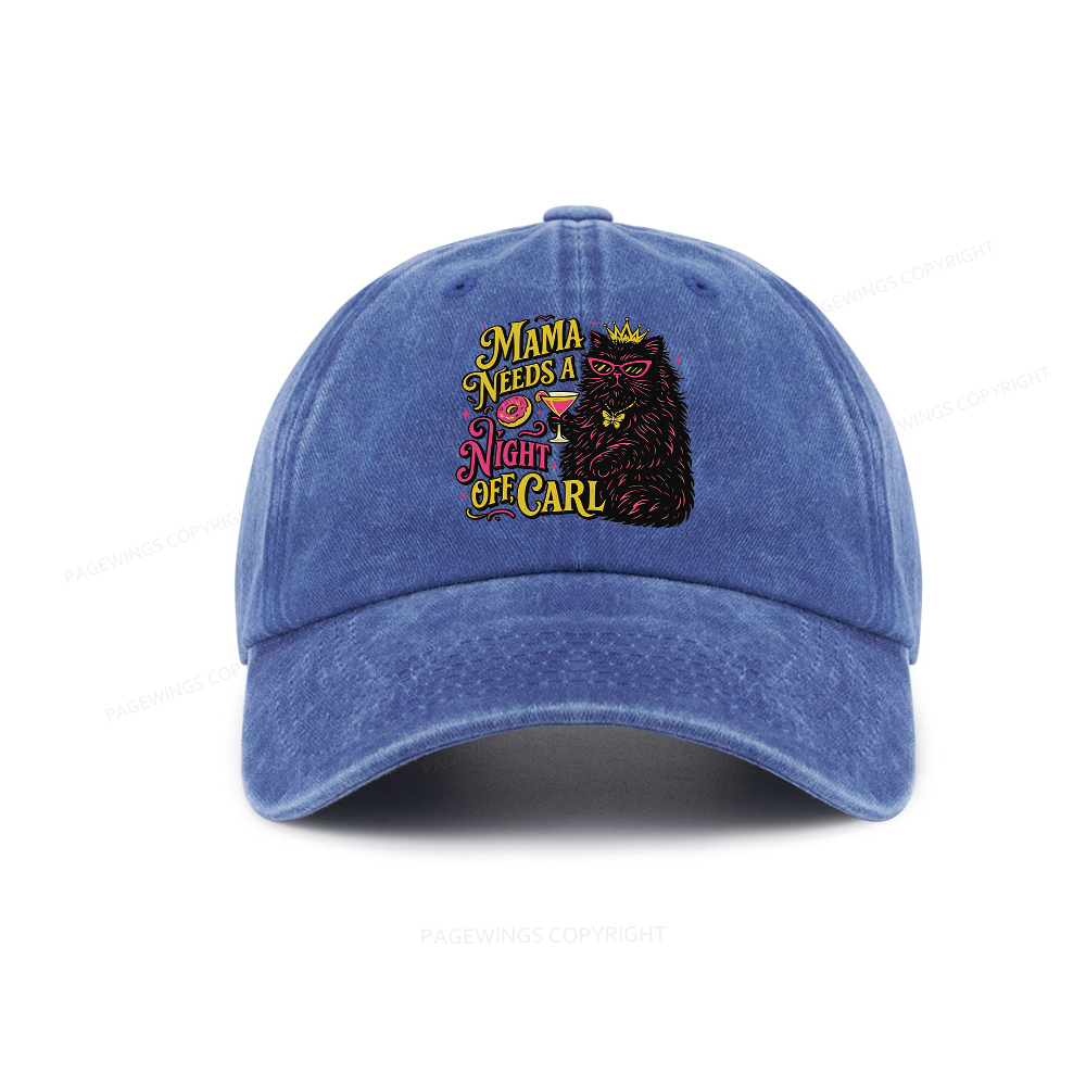 Pagewings Mama Needs A Night Off Washed Cap