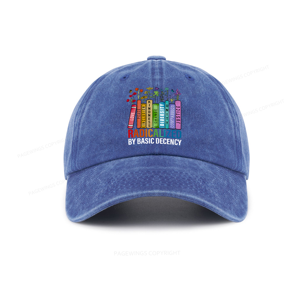 Pagewings Radicalized by Basic Decency Washed Cap