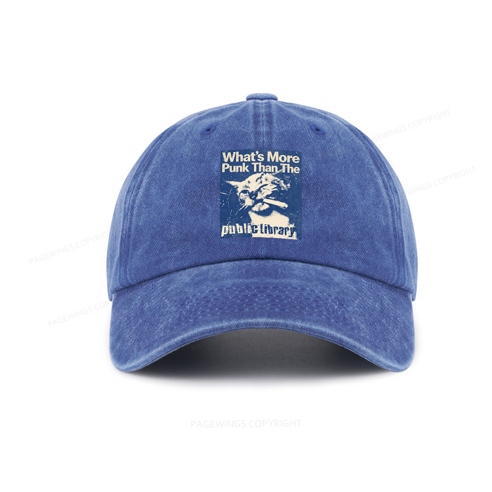 Pagewings What's More Punk Than The Public Library Washed Cap
