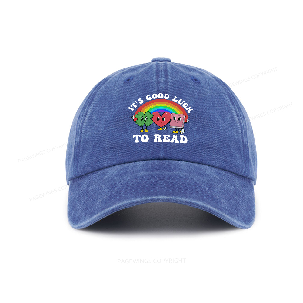 Pagewings St. Patrick's Day Librarian Washed Cap