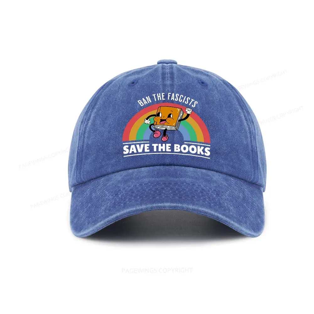 Pagewings Ban The Fascists Save The Books Washed Cap