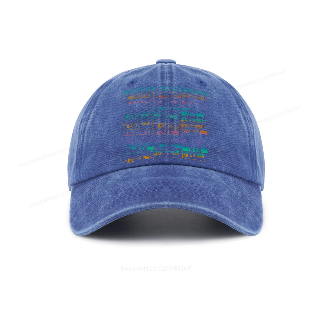 Pagewing Vintage Library Rainbow Washed Cap