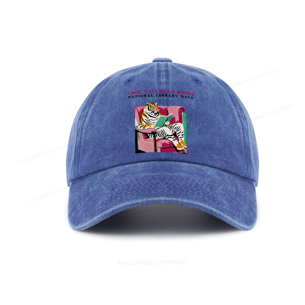 Pagewings Library Week Poster 1996 Washed Cap