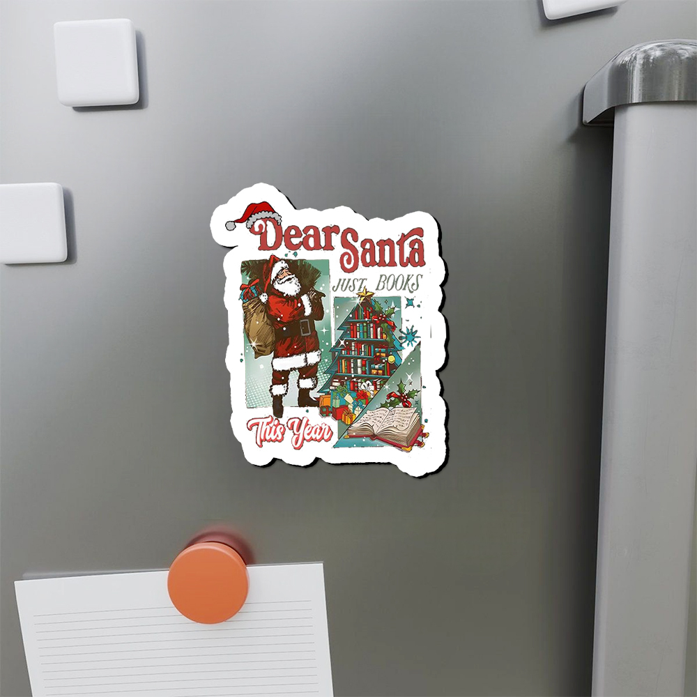 Pagewings Christmas Santa Reader Holiday Fridge Magnet