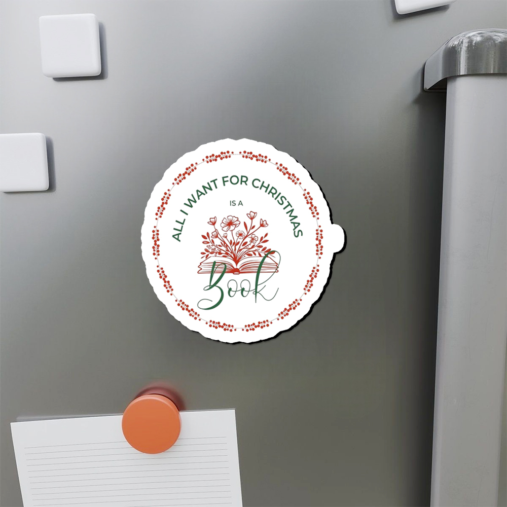 Pagewings Book Lover Christmas Fridge Magnet
