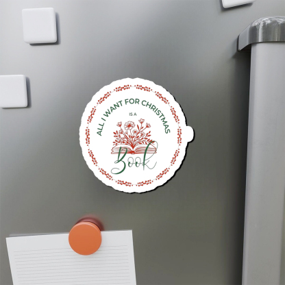 Pagewings Book Lover Christmas Fridge Magnet
