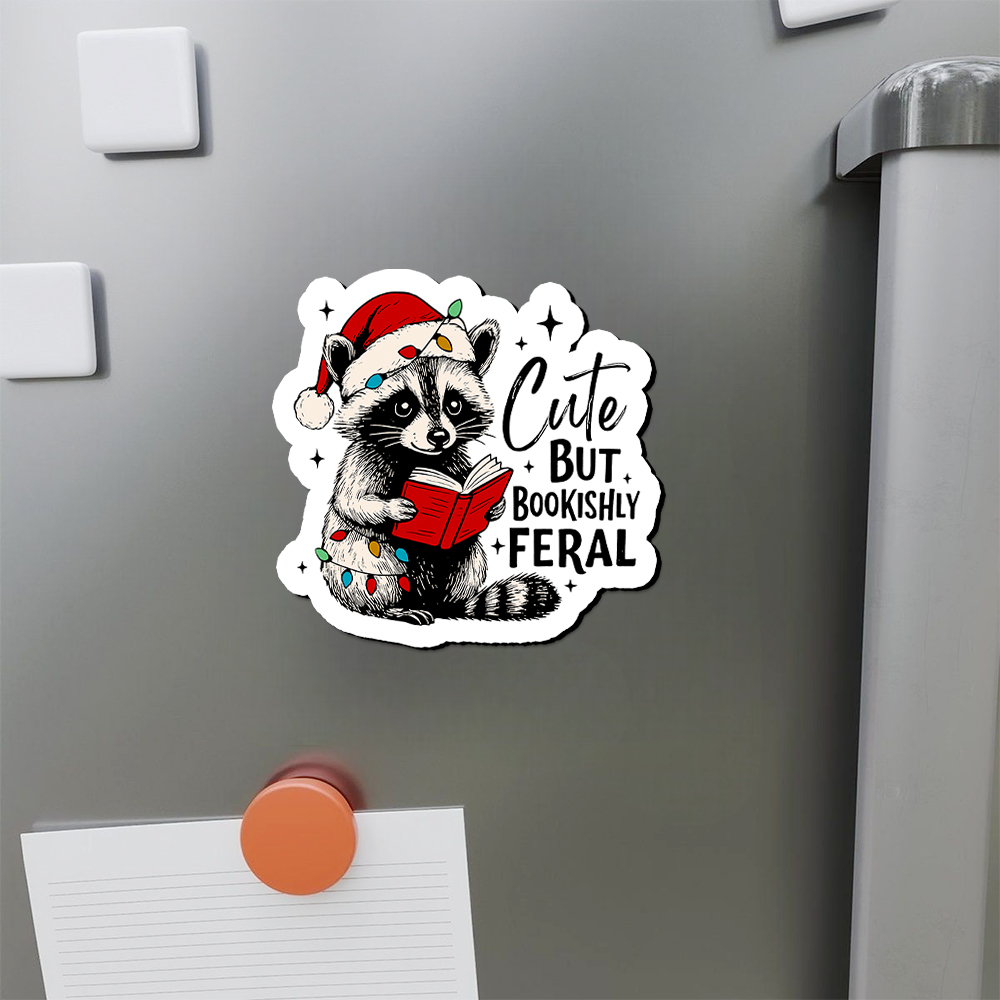 Pagewings Cute But Feral Fridge Magnet