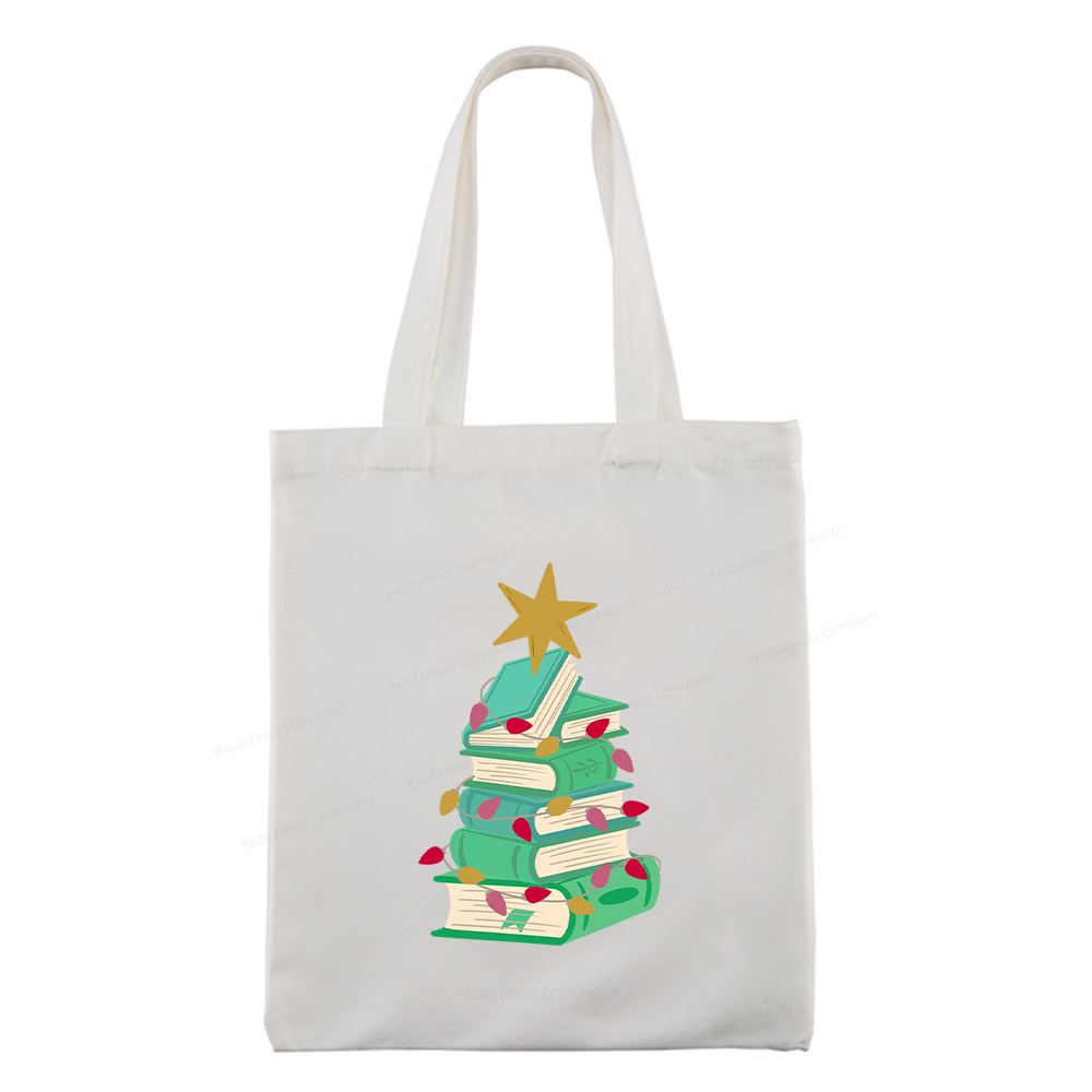 Pagewings Bookish Christmas Tote Bag