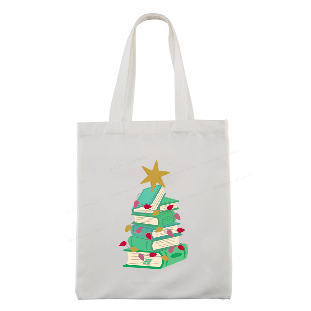 Pagewings Bookish Christmas Tote Bag