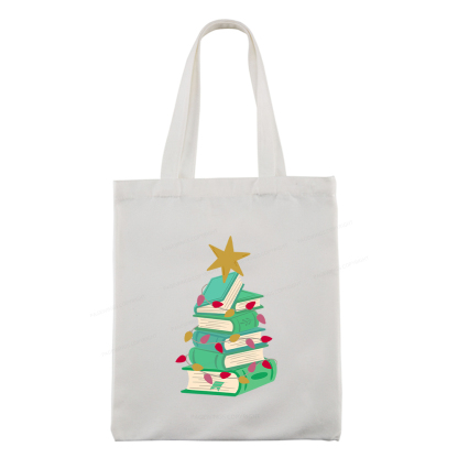 Pagewings Bookish Christmas Tote Bag