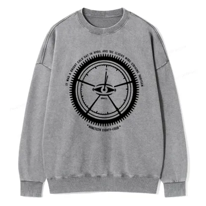 Pagewings Nineteen Eighty-Four Unisex Washed Sweatshirt