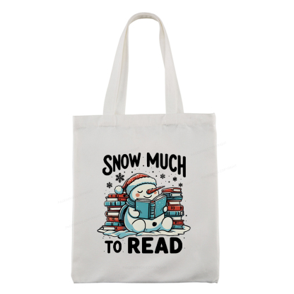 Pagewings Snow Much To Read Tote Bag