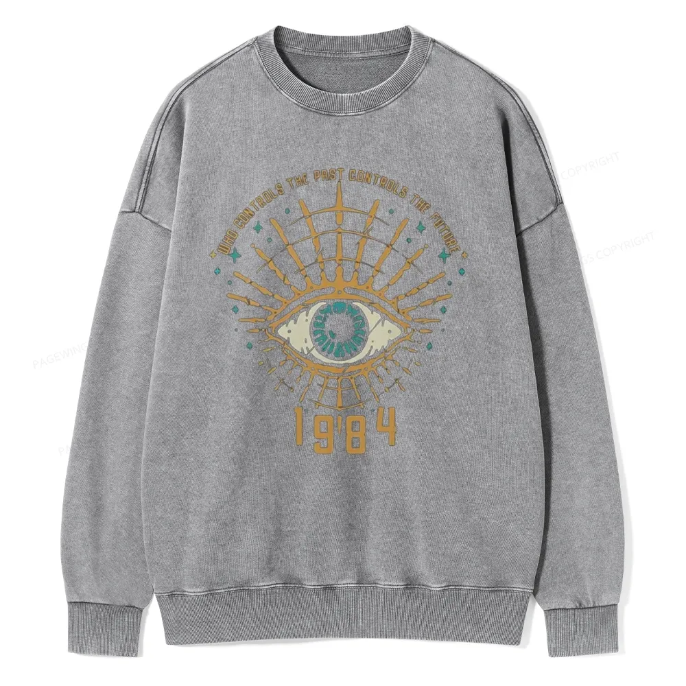 Pagewings George Orwell 1984 Unisex Washed Sweatshirt