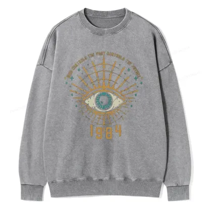 Pagewings George Orwell 1984  Unisex Washed Sweatshirt