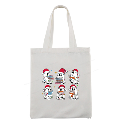 Pagewings Christmas Book Ghost Tote Bag
