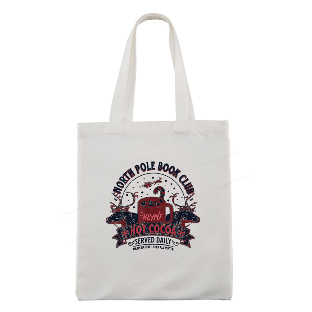 Pagewings North Pole Book Club Tote Bag