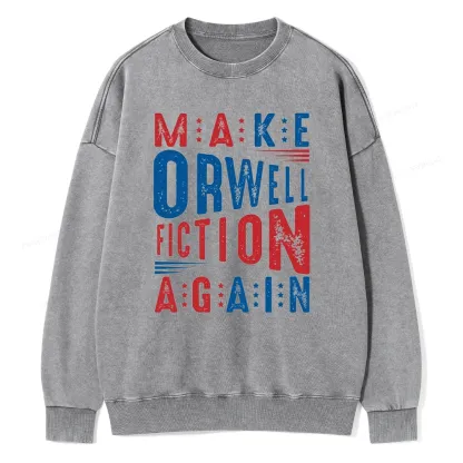 Pagewings 1984 Book Unisex Washed Sweatshirt