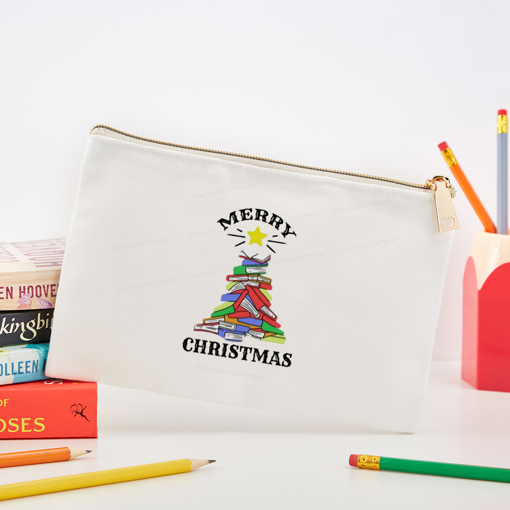 Pagewings Merry Christmas Book Tree Pouch