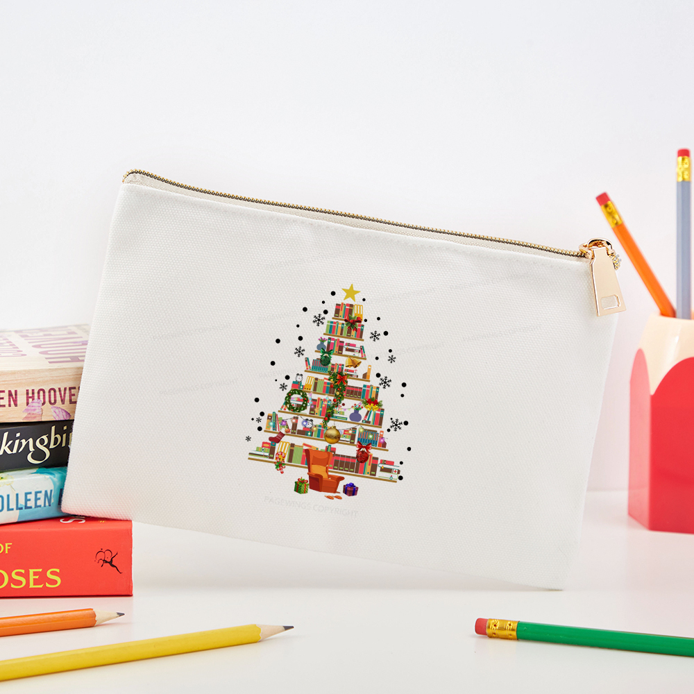 Pagewings Christmas Tree Made Of Books Pouch