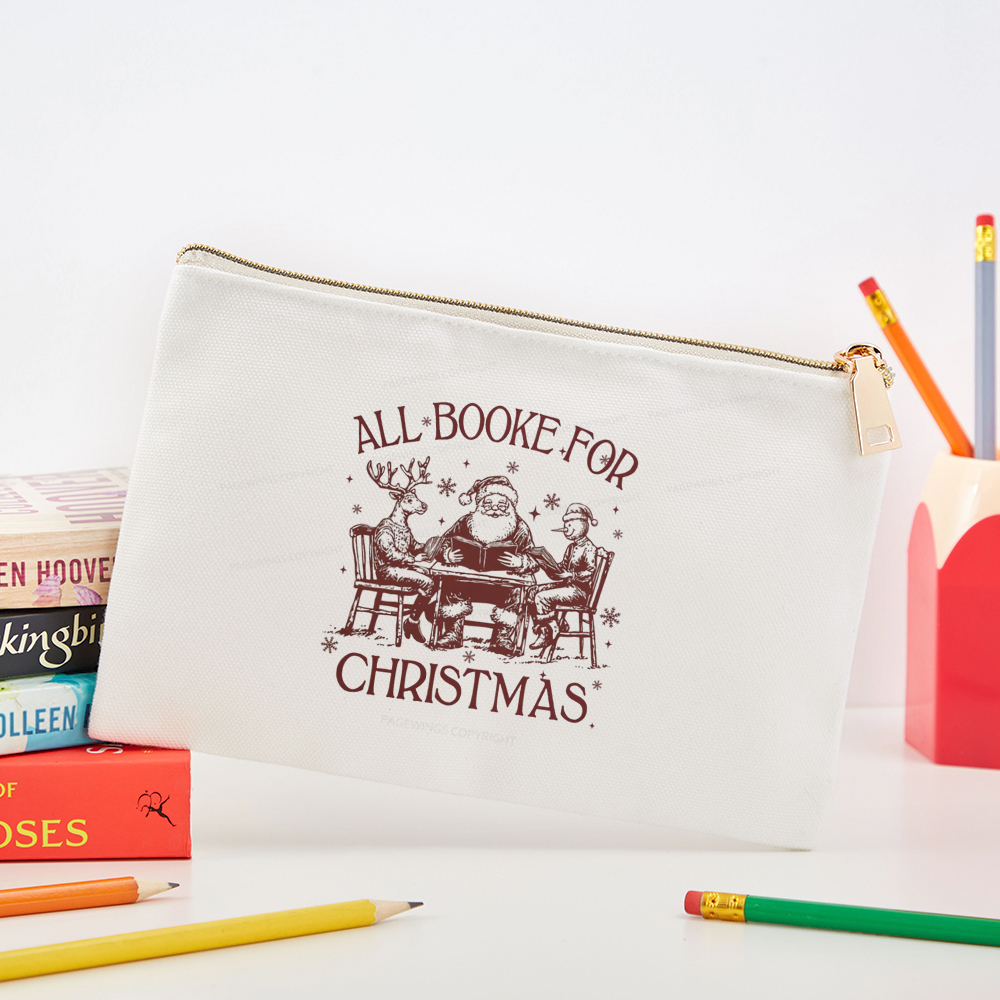 Pagewings Retro All Booked For Christmas Pouch