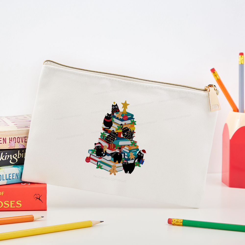 Pagewings Cute Cats Books Christmas Tree Pouch