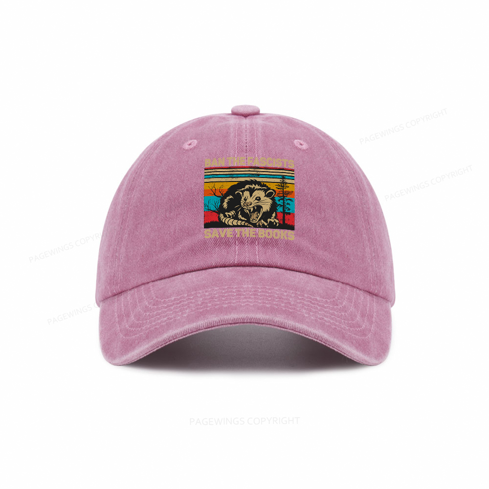 Pagewings Ban The Fascists Save The Books Washed Cap