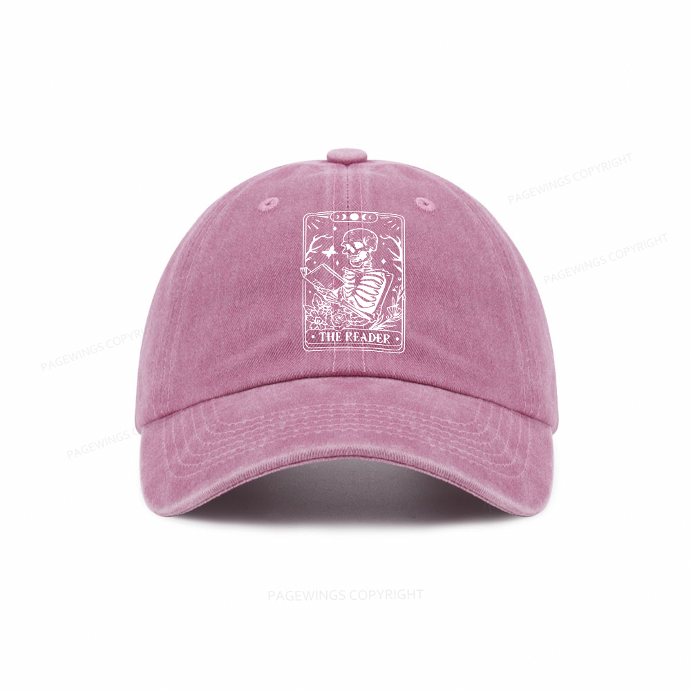 Pagewings Halloween The Reader Tarot Card Washed Cap