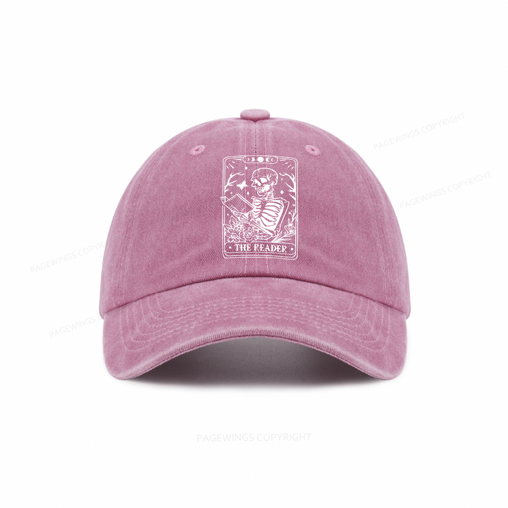 Pagewings Halloween The Reader Tarot Card Washed Cap